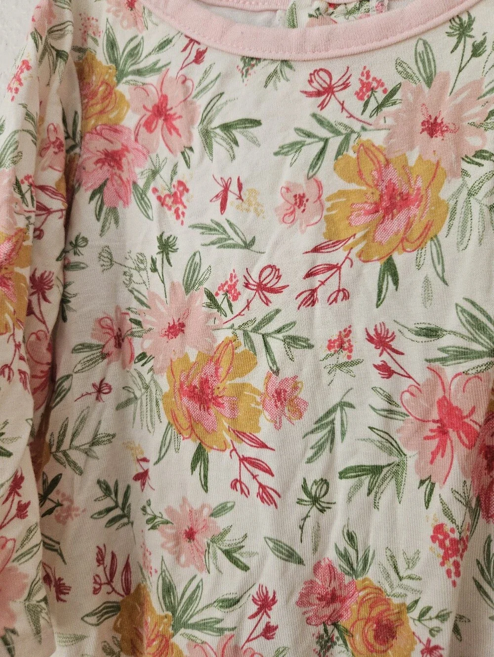 mudpie vibrant floral bamboo knotted gown, 3 months